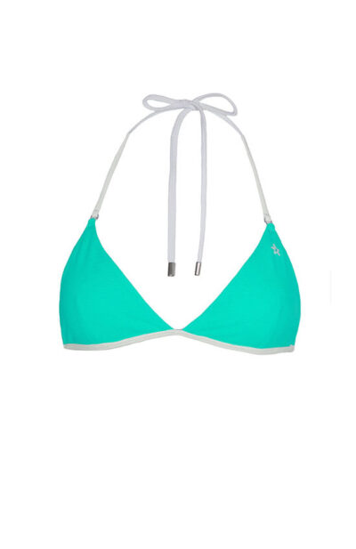 Green Triangle Bikini Top